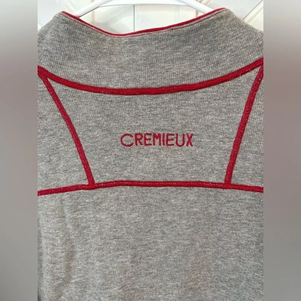 Cremieux Men's Red Light Gray Reversible 1/4 Zip Long‎ Sleeve Pullover Jacket